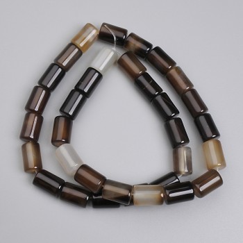 حبات عقيق أسطوانة، قطر 11، 5x8مم+-، طول 39سم+- على شعرة