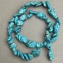 خرز هاوليت (مقلد للفيروز) مصقول 14-16×9-11 mm ±، طول 40 cm ± على خيط