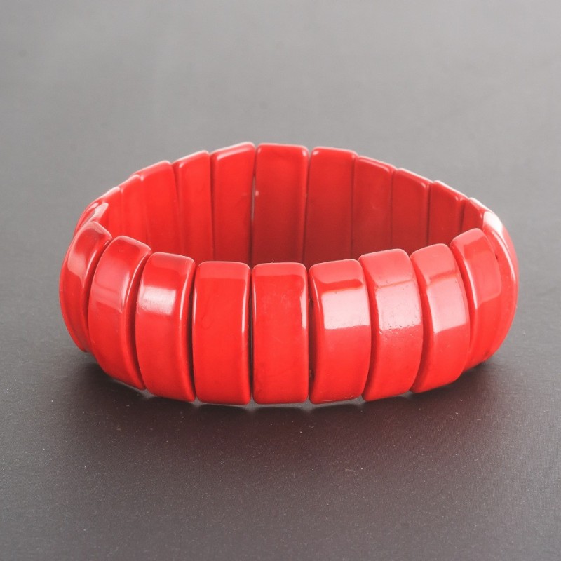 سوار مرجان أحمر (مضغوط) مطاطي وصلة 2x0, 8cm