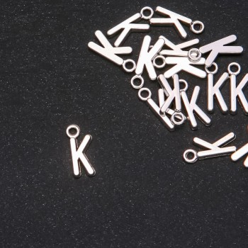 إكسسوار قلادة حرف "K" 17×7mm تعبئة 20g (± 25 قطعة)