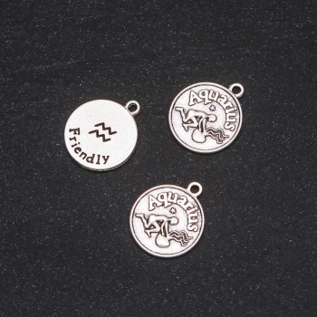 إكسسوار قلادة برج الدلو قطر 12mm تعبئة 20g ± 19pcs