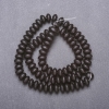 خرزات على خيط الشونغيت (صناعي) روندل أملس، قطر 8x5mm+-، طول 38cm+