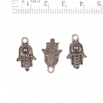 إكسسوار قلادة خمسة (كف) كرة في المنتصف «برشام» 20×12cm عبوة 20g ± 35 قطعة