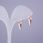 أقراط Xuping مطلية بالذهب 18K، طول 18مم+